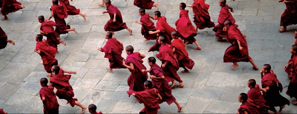 Banner Monks running
