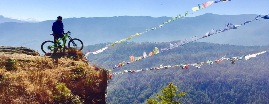 Banner Biking in Bhutan