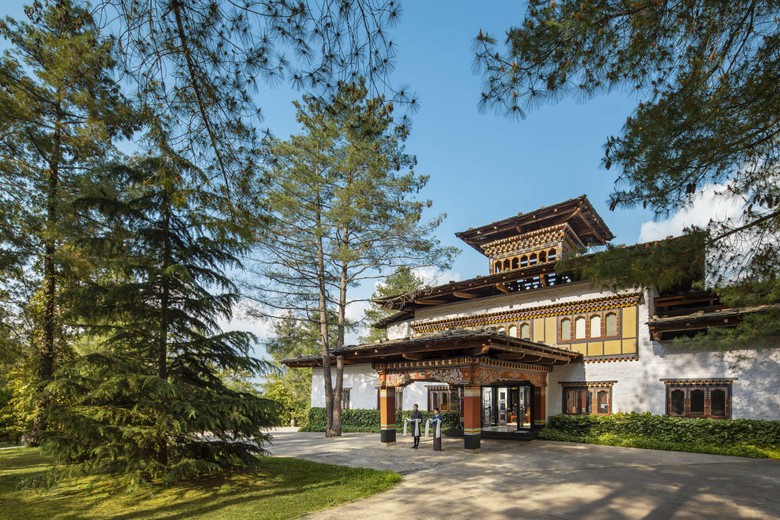 Uma-Como-Paro_Entrance, Luxury Travel in Bhutan