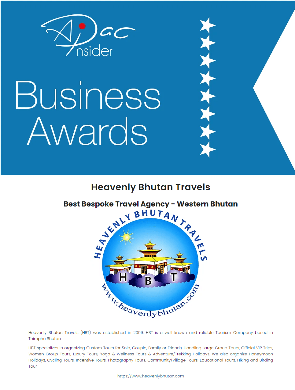 Best Bespoke Travel Agency - Western Bhutan