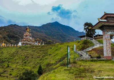 India Nepal Bhutan, GNH-Nature-Wellness-Guru-Nangsa-Zelen, Takila Guru Statue